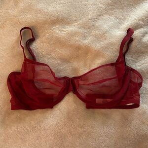 VS Red Sheer Unlined Bra
